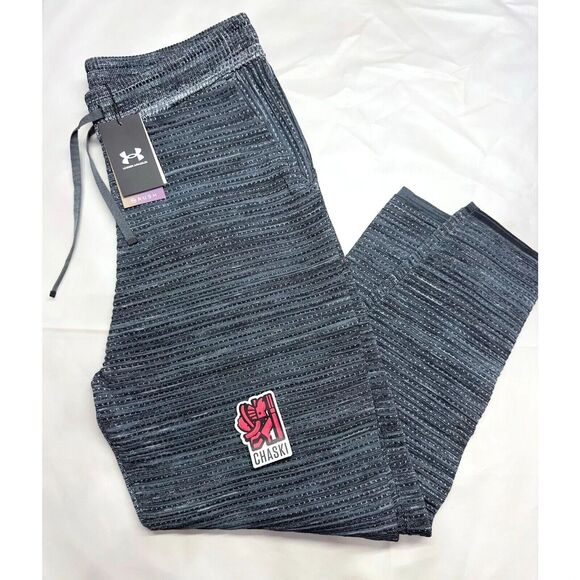 Under Armour Women’s Large RUSH IntelliKnit Pants 11376637 012 Zip Pocket Loose - Picture 15 of 16